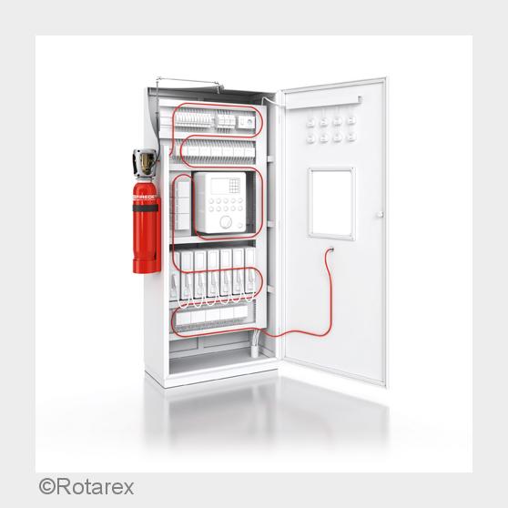 FireDETEC®-System für Schalt- und Steuerungsschränke (Bildquelle: Rotarex) FireDETEC®-System für Schalt- und Steuerungsschränke (Bildquelle: Rotarex)