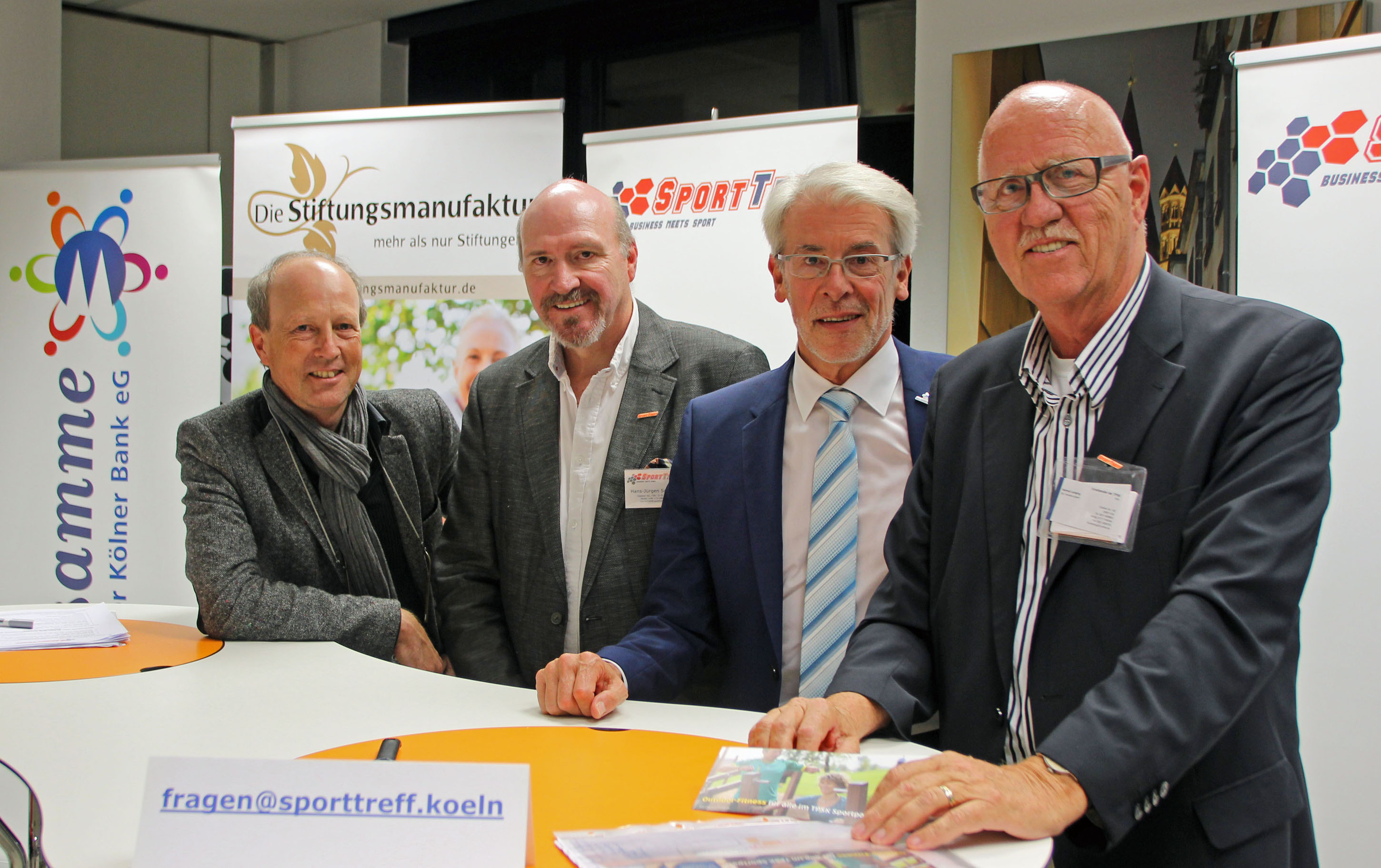 Sebastian Koerber, Hans-Jürgen Schmidt, Klaus Müller und Hartmut Lamping.
