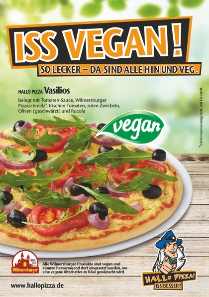 Hallo Pizza-Kunden sind begeistert von veganen Pizzen. Hallo Pizza-Kunden sind begeistert von veganen Pizzen.