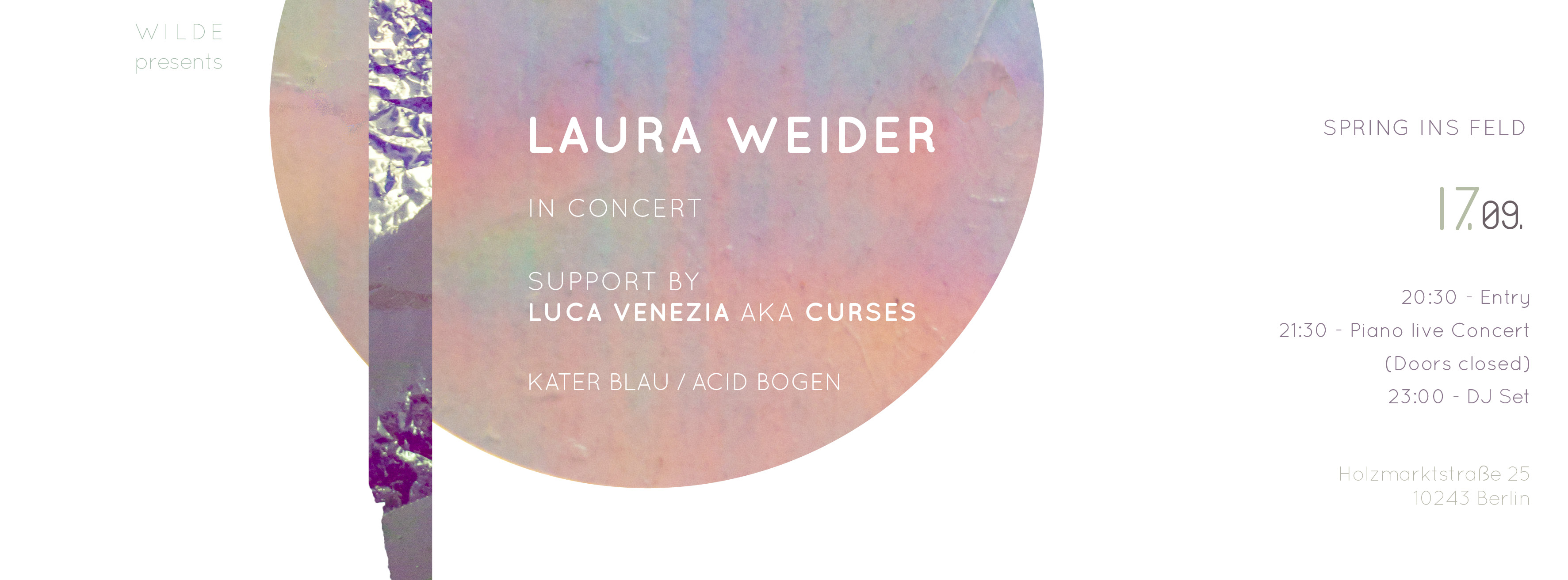Flyer Laura Weider @ Katerblau 17.09.2015 Flyer Laura Weider @ Katerblau 17.09.2015