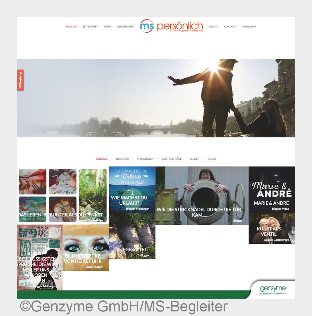 Das neue Blogger-Projekt?Einblick?. (Bildquelle: Genzyme GmbH/MS-Begleiter)