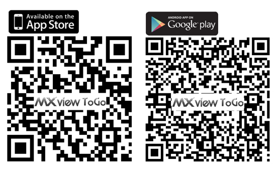 Für den MXview ToGo App-Download einfach QR-Code scannen