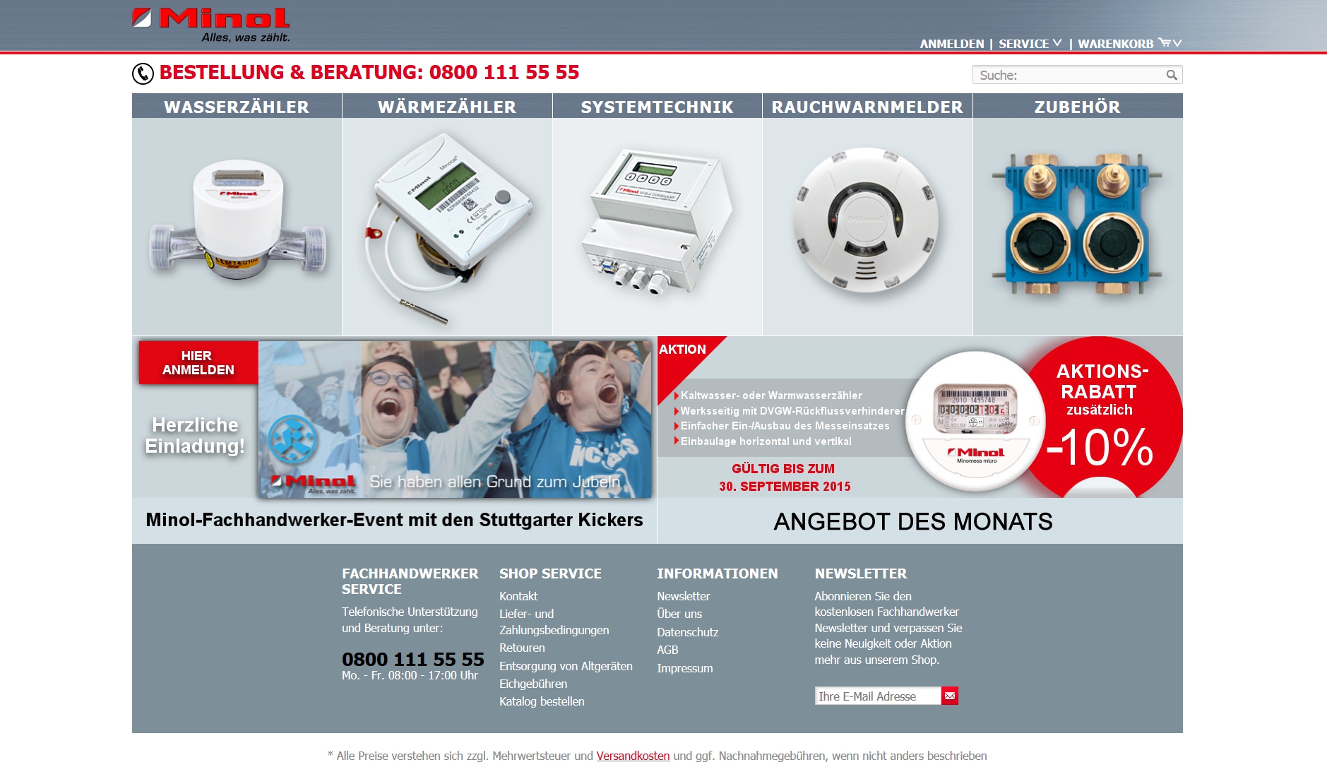 Minol hat als erster Messdienstleister einen eigenen eShop. Quelle: Minol Minol hat als erster Messdienstleister einen eigenen eShop. Quelle: Minol