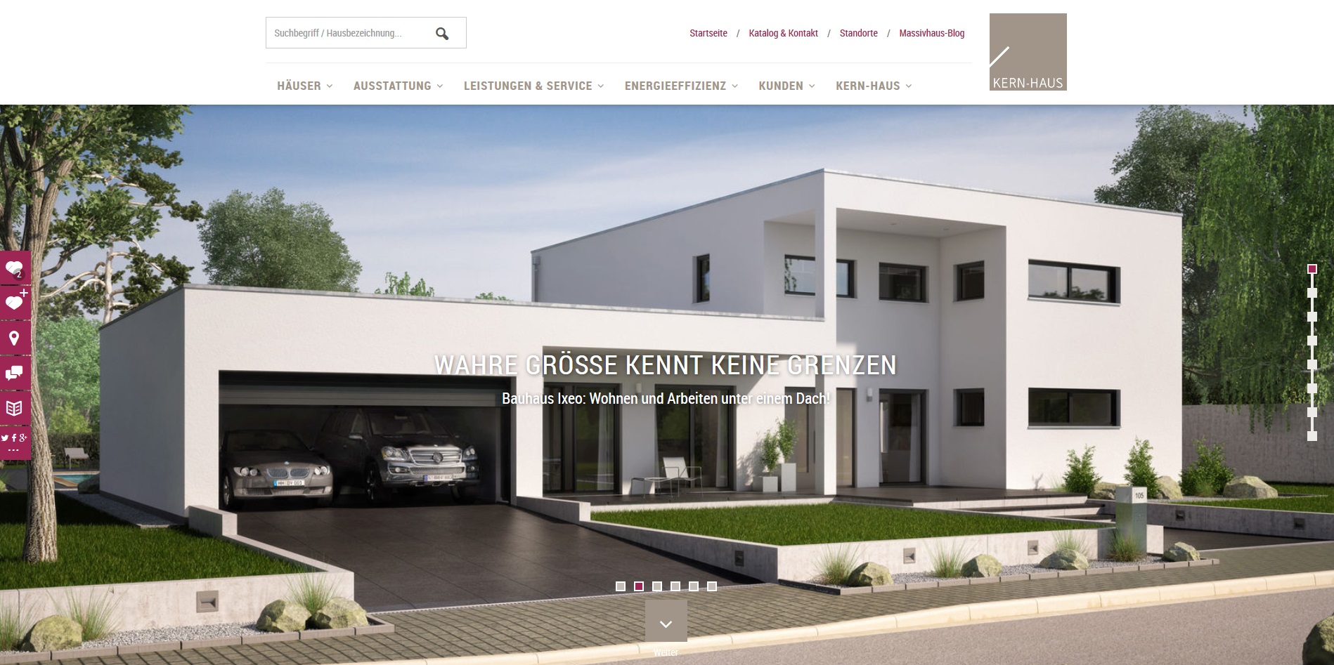 Der neue Webauftritt von Kern-Haus mit innovativen Funktionen. Der neue Webauftritt von Kern-Haus mit innovativen Funktionen.