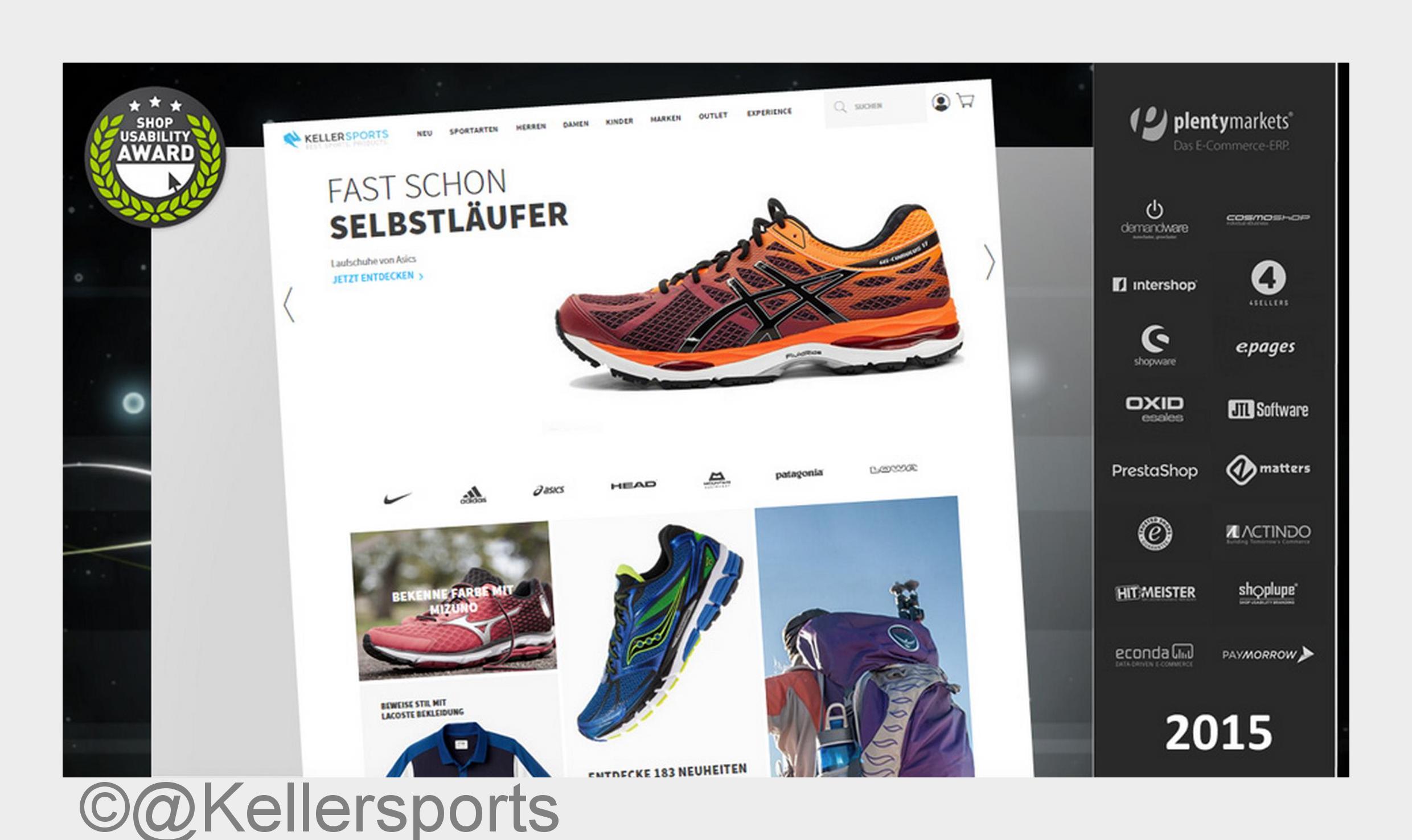 COBE und KELLER SPORTS Gesamtsieger beim Shop Usability Award (Bildquelle: @Kellersports)
