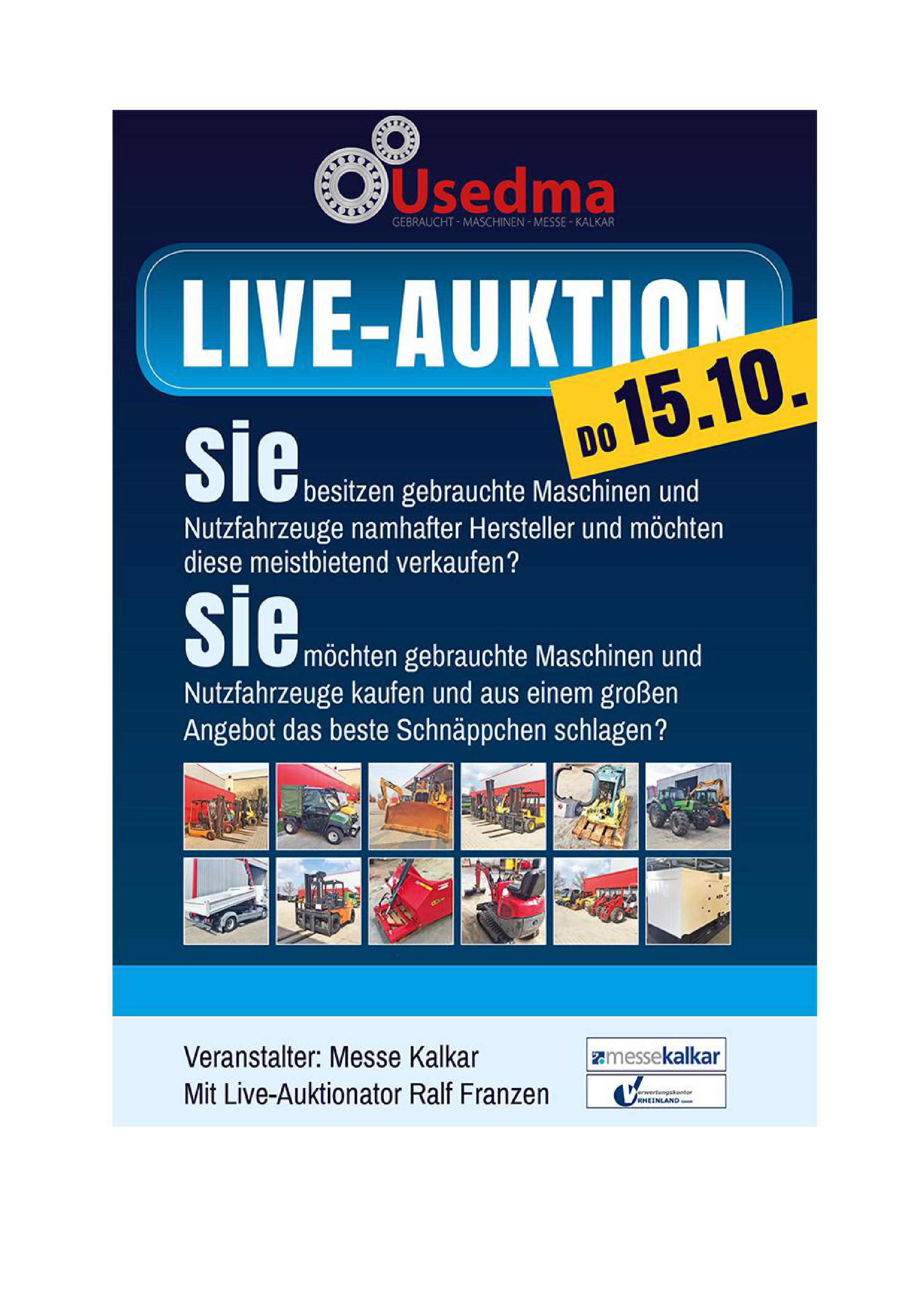 Usedma-live-Auction 3 mal im Jahr