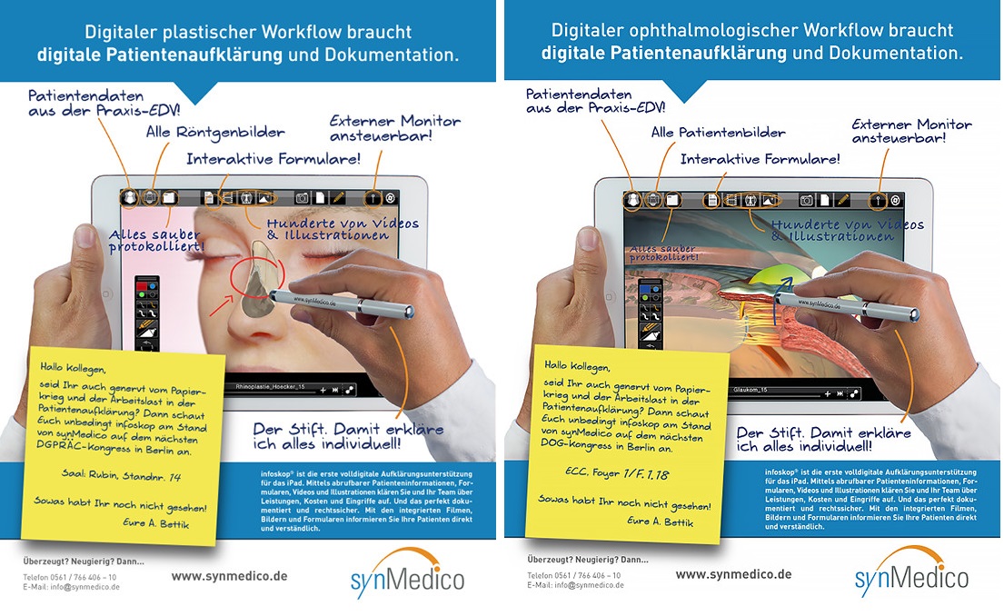 synMedico auf der DGPRÄC-Jahrestagung und auf der DOG 2015