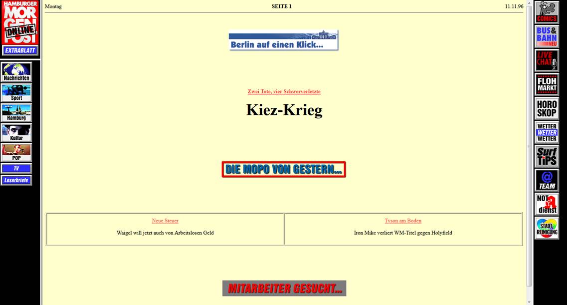 mopo.de aus den Anfängen mopo.de aus den Anfängen
