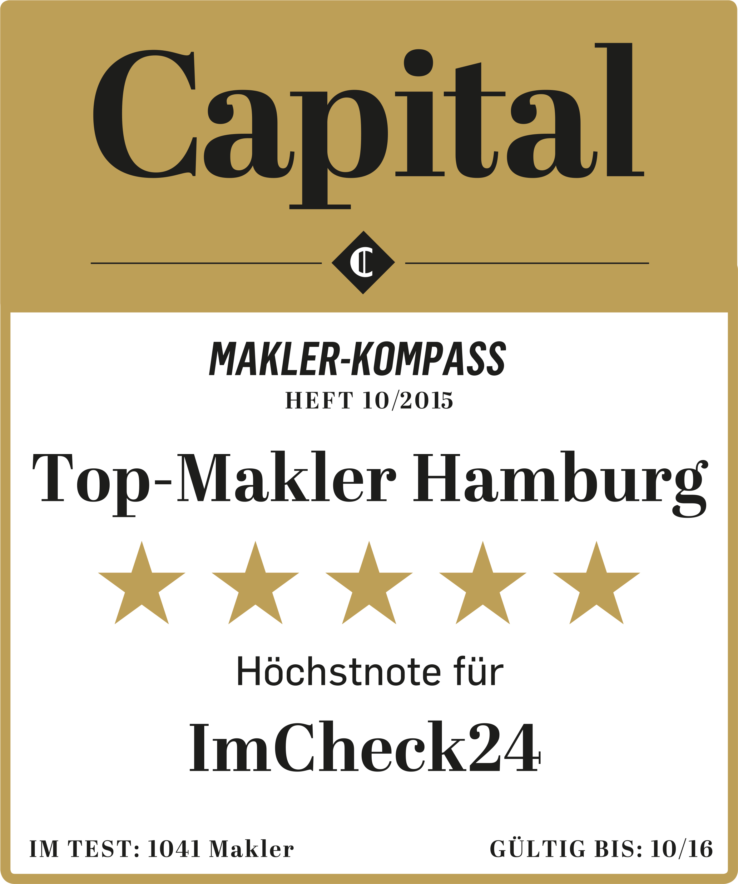 Capital zeichnet ImCheck24 mit der Höchstnote aus Capital zeichnet ImCheck24 mit der Höchstnote aus