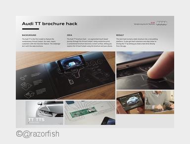 Audi TT brochure hack (Bildquelle: @razorfish) Audi TT brochure hack (Bildquelle: @razorfish)