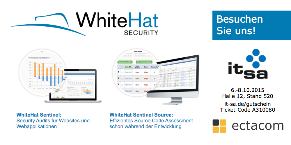 Besuchen Sie WhiteHat Security auf der it-sa! Besuchen Sie WhiteHat Security auf der it-sa!