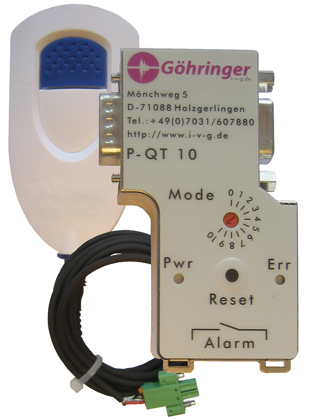 Der P-QT 10 signalisiert kritische Zustände per Hupe. Der P-QT 10 signalisiert kritische Zustände per Hupe.