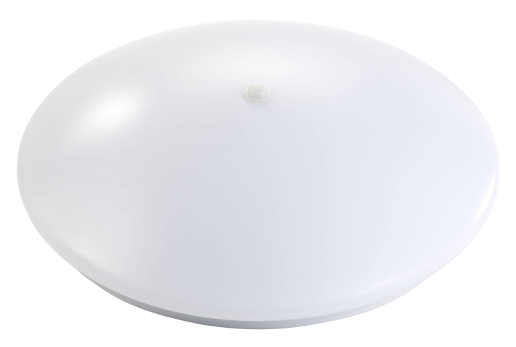 Luminea LED-Wand-& Deckenleuchte mit PIR-Sensor, 20 W,Ø38 cm, warmweiß, www.pearl.de