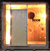 Brandschutzprüfung des feco T30/RS-Brandschutz-Holztürelementes in der Materialprüfanstalt