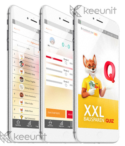 Quiz-App für die Außendienstmitarbeiter der Bausparkasse Schwäbisch Hall Quiz-App für die Außendienstmitarbeiter der Bausparkasse Schwäbisch Hall