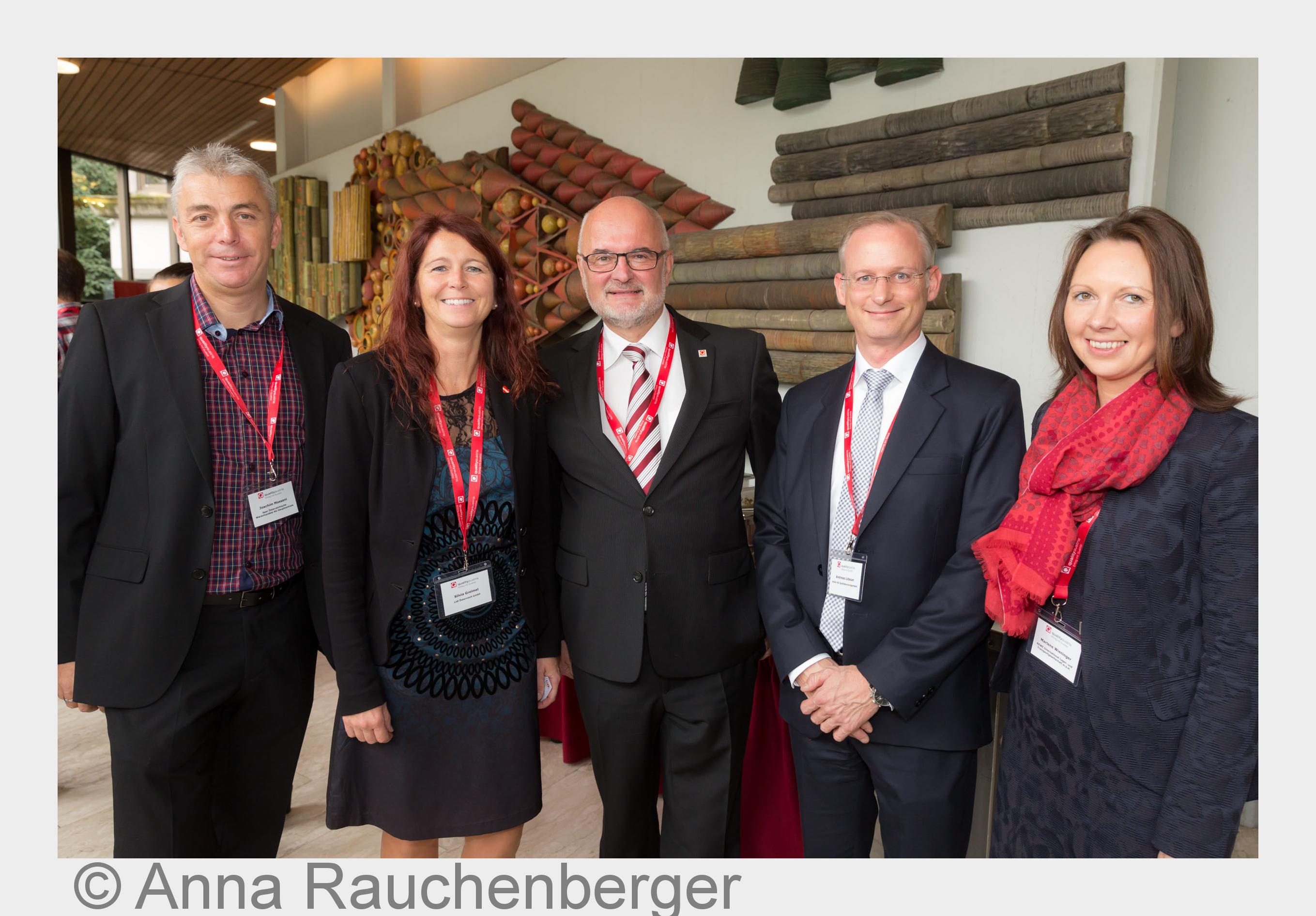 qualityaustria Lebensmittelforum: v.l.n.r.: Massani, S. Greimel, A. Greimel, Lidauer, Wieninger (Bil qualityaustria Lebensmittelforum: v.l.n.r.: Massani, S. Greimel, A. Greimel, Lidauer, Wieninger (Bil