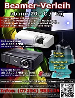 Beamer-Verleih ab nur 20,- € / Tag - in Oberhausen-Rheinhausen Beamer-Verleih ab nur 20,- € / Tag - in Oberhausen-Rheinhausen