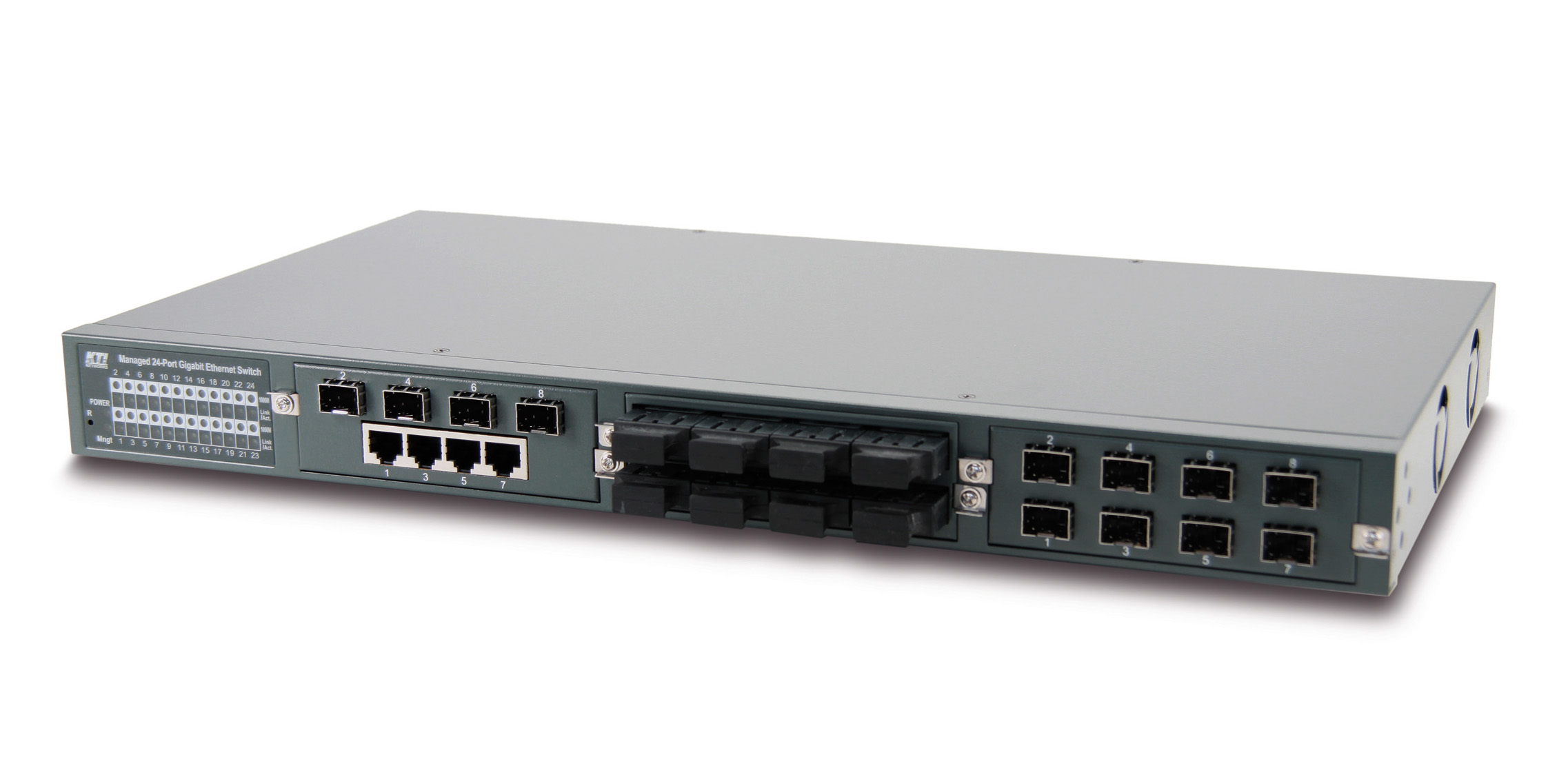 Modularer Layer-3 Gigabit Switch von KTI als idealer Knotenpunkt in Backbone-Architekturen