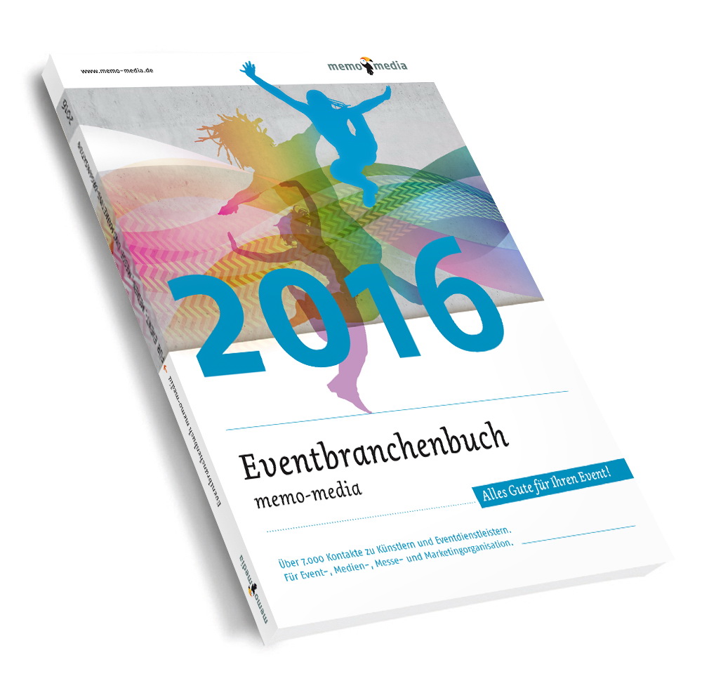 Das jährlich erscheinende Eventbranchenbuch bietet auf 270 Seiten Kontakte zu Eventdienstleistern. Das jährlich erscheinende Eventbranchenbuch bietet auf 270 Seiten Kontakte zu Eventdienstleistern.