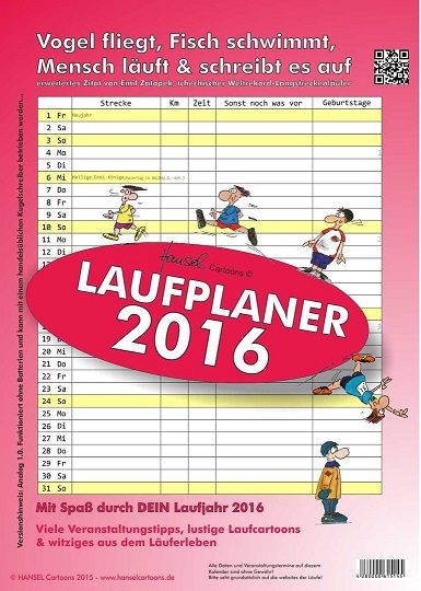 Cover des Laufplaners 2016