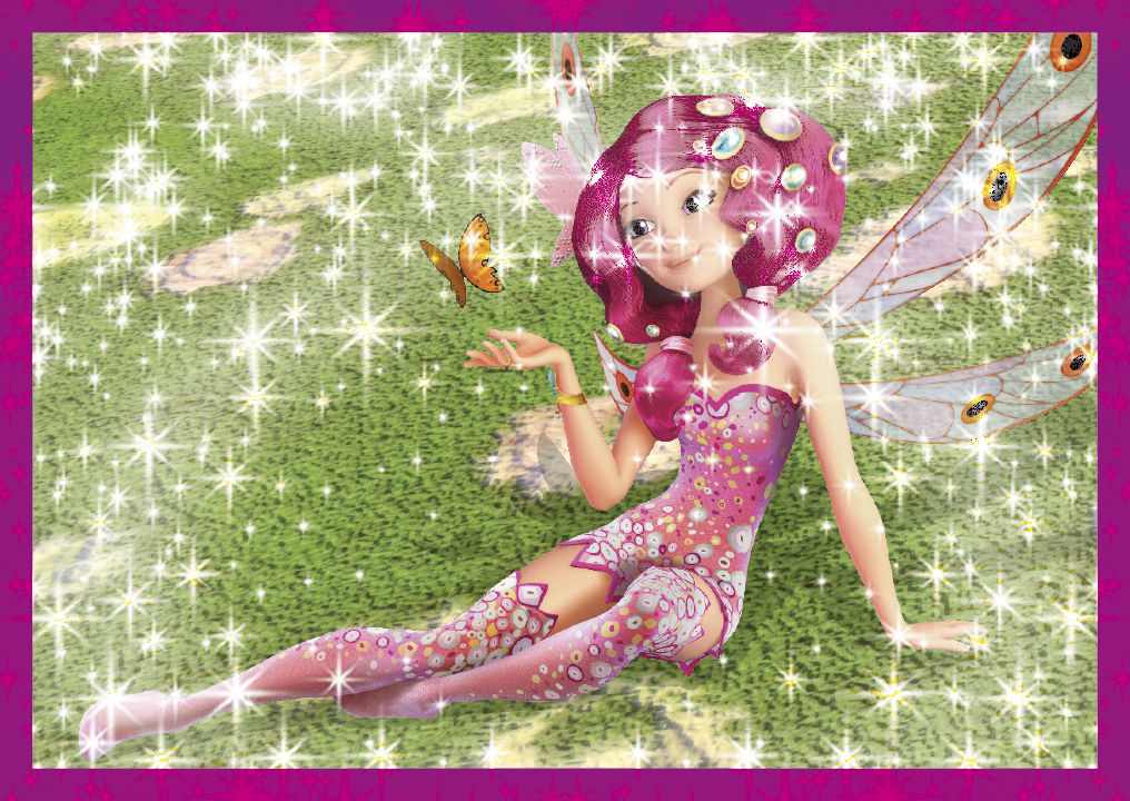 Alle Aufkleber sind lackiert, manche mit Glitzer- und Regenbogeneffekten versehen.