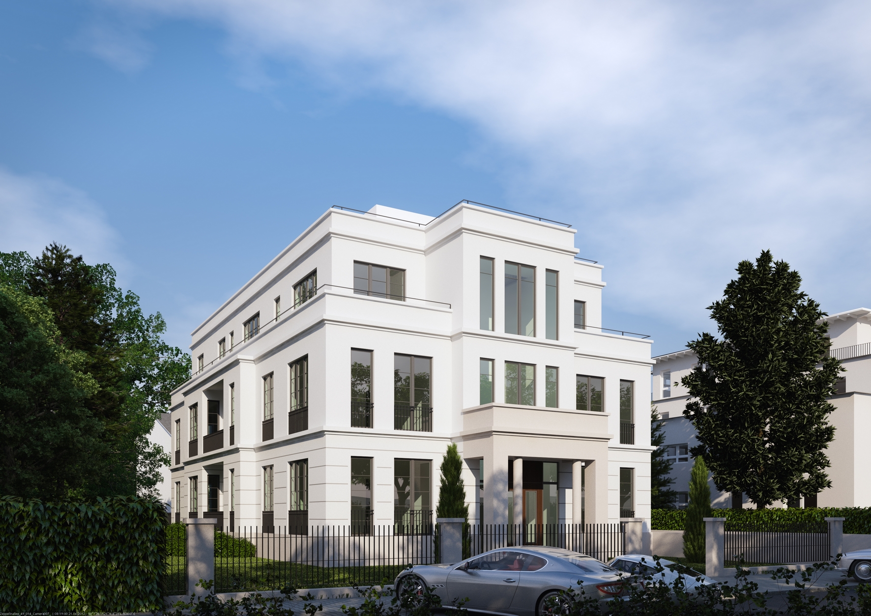Exklusive Stadtvilla: Die monolithischen Außenwände aus Unipor-Mauerziegeln garantieren erhöhten Wär