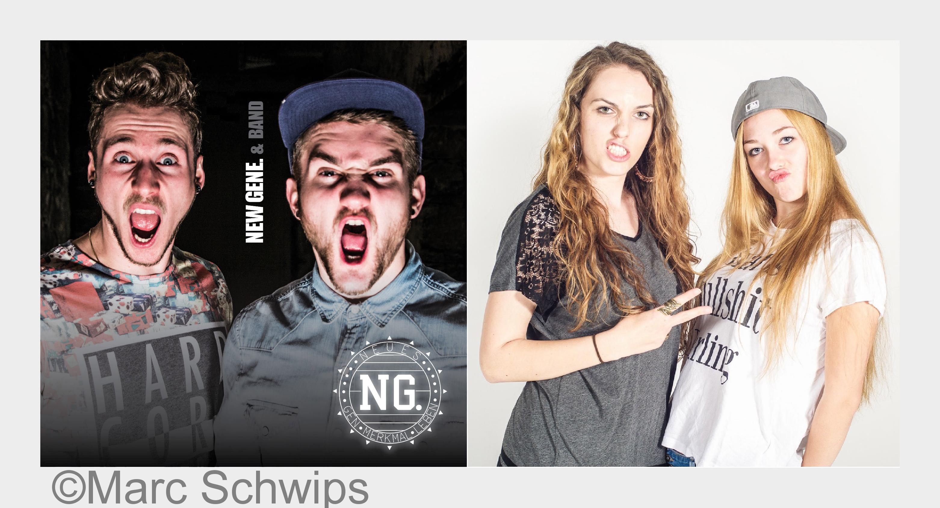 v.l.n.r.: Charly Beat (Drums), Simon Rapalega (Rap), Naemi"wild pig" (Vocals), Tadi Gene ( v.l.n.r.: Charly Beat (Drums), Simon Rapalega (Rap), Naemi"wild pig" (Vocals), Tadi Gene (
