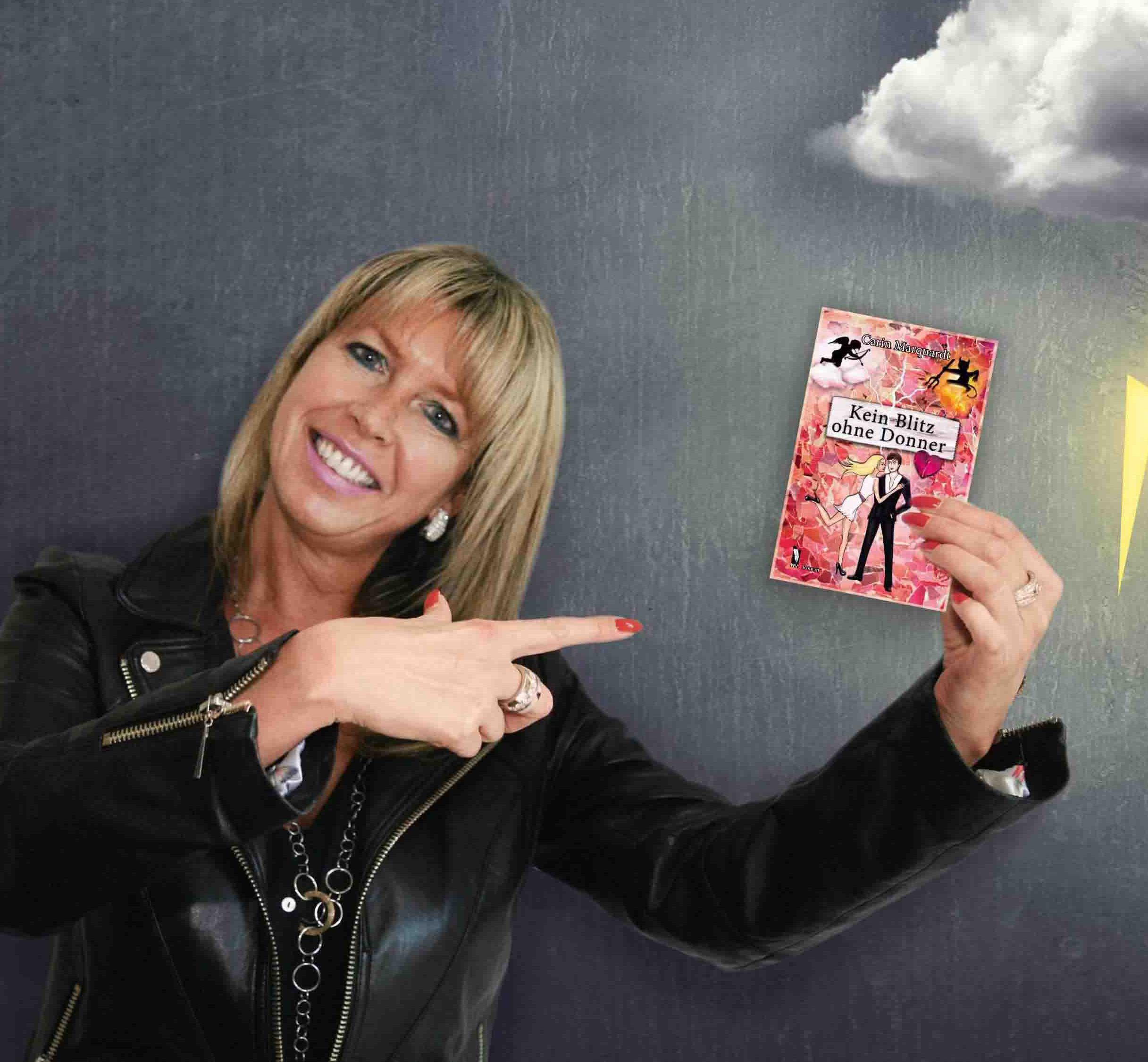 Buch-Autorin Carin Marquardt mit ihrem neuen Roman"Kein Blitz ohne Donner"