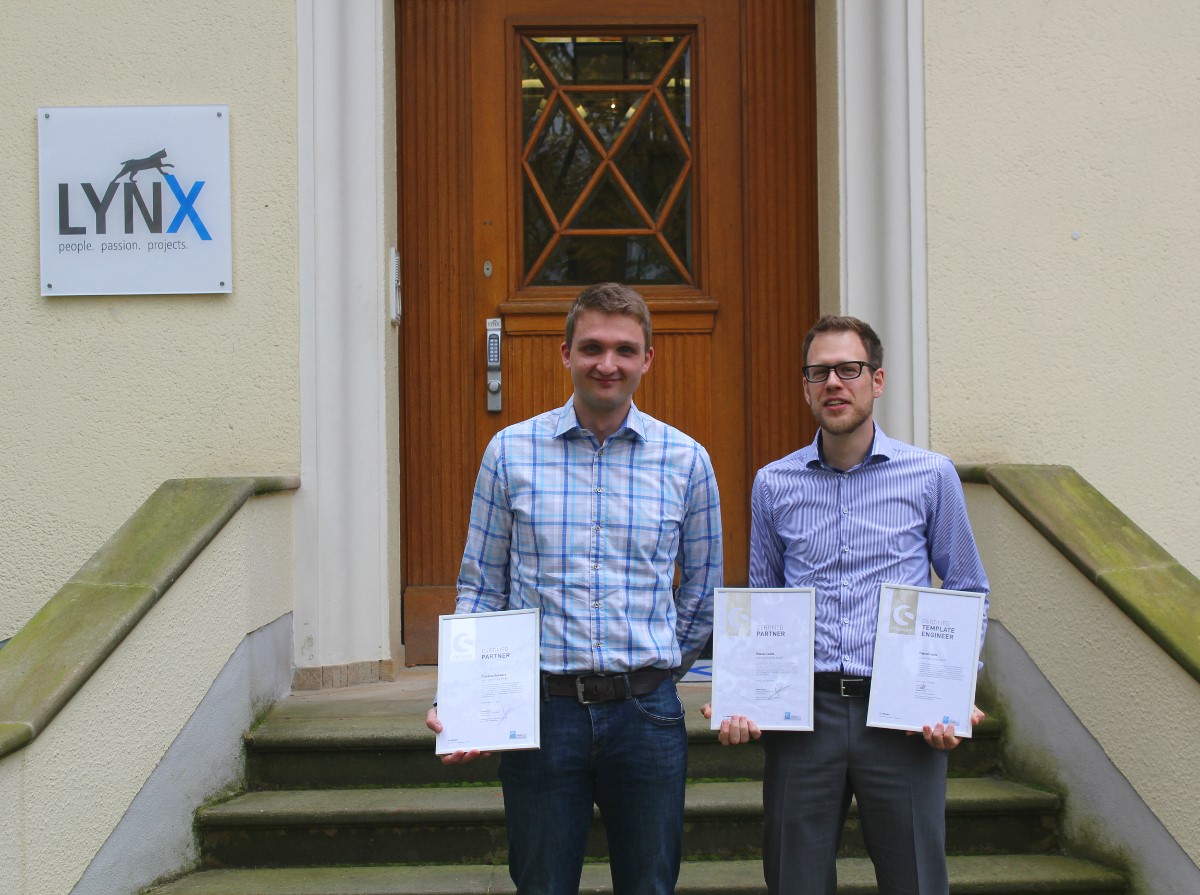 Zertifizierung der Lynx-Mitarbeiter Claudius Gouders und Pascal Lautz zu Shopware Certified Template