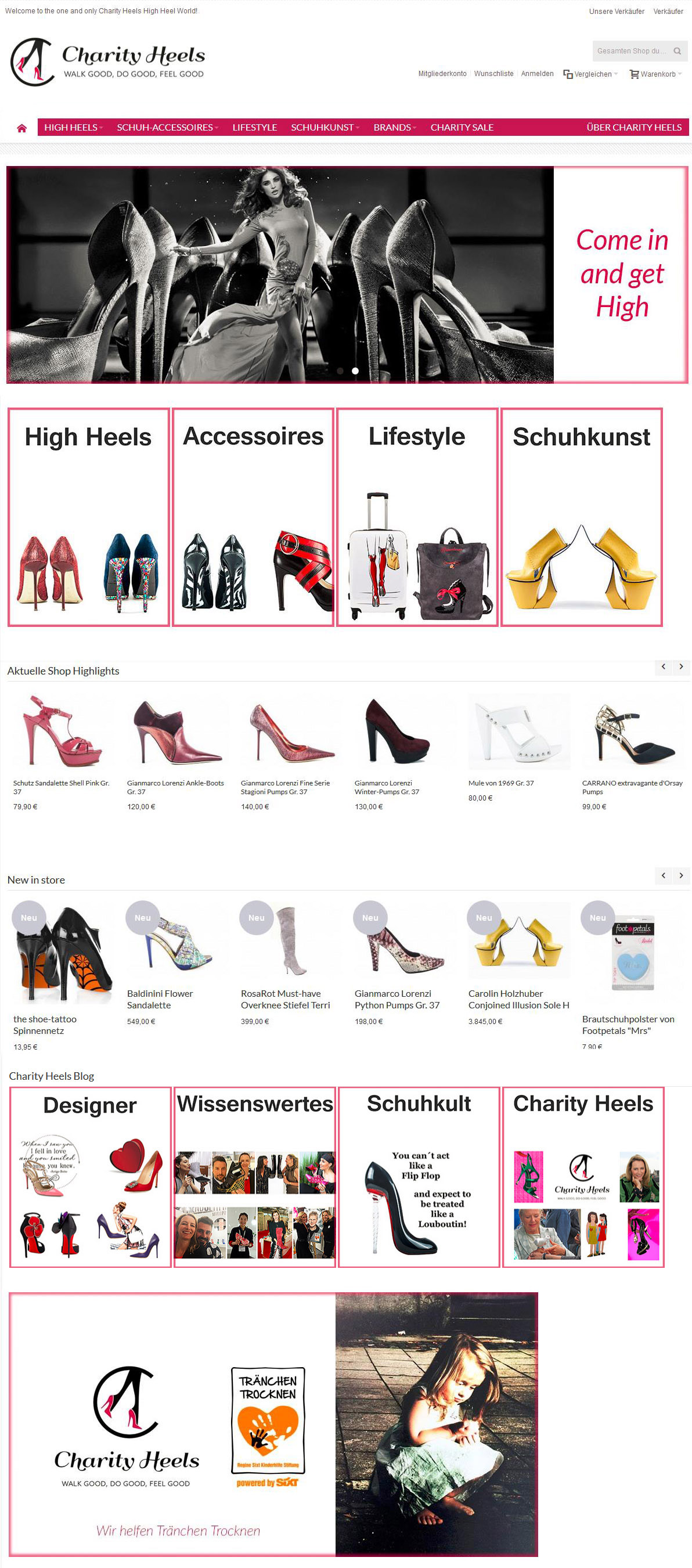 Charity Heels Online-Portal
