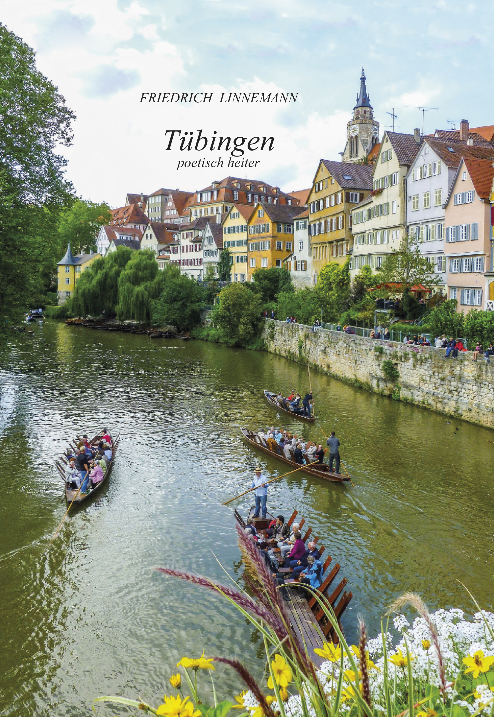 Tübingen, Neckarfront, Zwingelmauer, Hölderlinturm, Stiftskirche