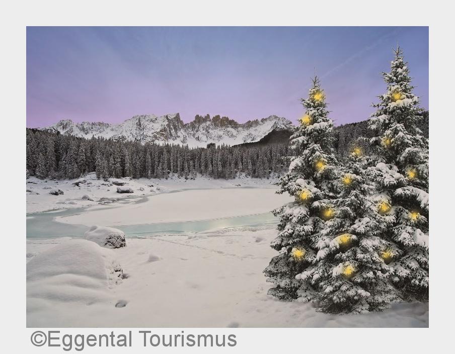 Traumhafte Weihnachtsstimmung beim neuen Adventsmarkt am Karer See. (Bildquelle: Eggental Tourismus) Traumhafte Weihnachtsstimmung beim neuen Adventsmarkt am Karer See. (Bildquelle: Eggental Tourismus)