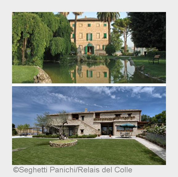 oben: Borgo Historico Seghetti Panichi bei Ascoli Picenounten: Relais del Colle bei Rpatransone (Bil oben: Borgo Historico Seghetti Panichi bei Ascoli Picenounten: Relais del Colle bei Rpatransone (Bil