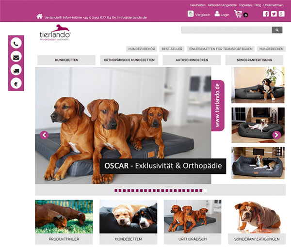 tierlando.de - Neuer Onlineshop für Hundebetten startet in Kooperation mit PETA Deutschland e.V.