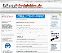 Screenshot Zeitarbeit-Nachrichten.de