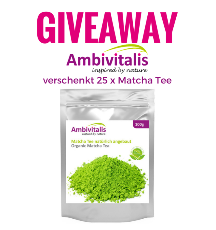 An alle Newsletter-Abonnenten werden 25 x 100g Matcha Tee von Ambivitalis verlost. An alle Newsletter-Abonnenten werden 25 x 100g Matcha Tee von Ambivitalis verlost.