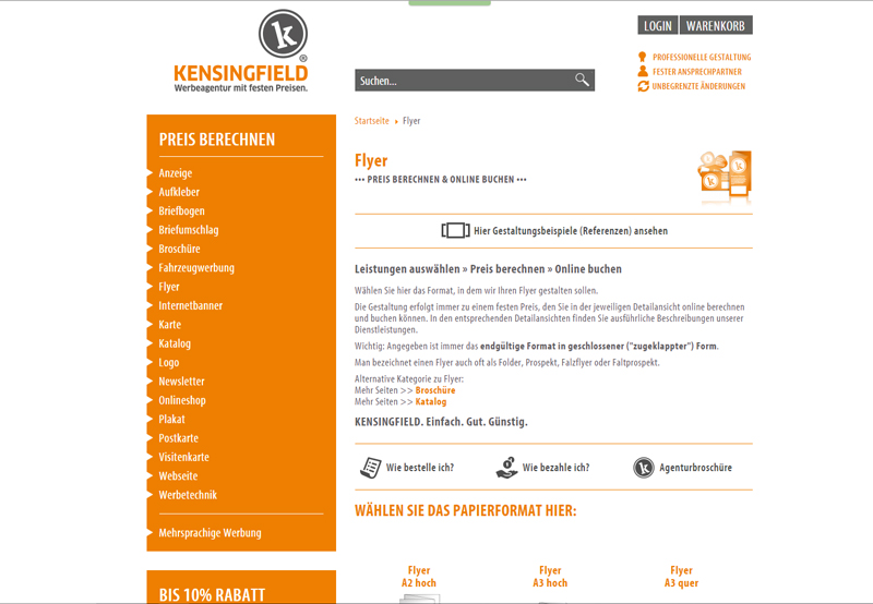 Flyer gestalten bei der KENSINGFIELD Werbeagentur Flyer gestalten bei der KENSINGFIELD Werbeagentur
