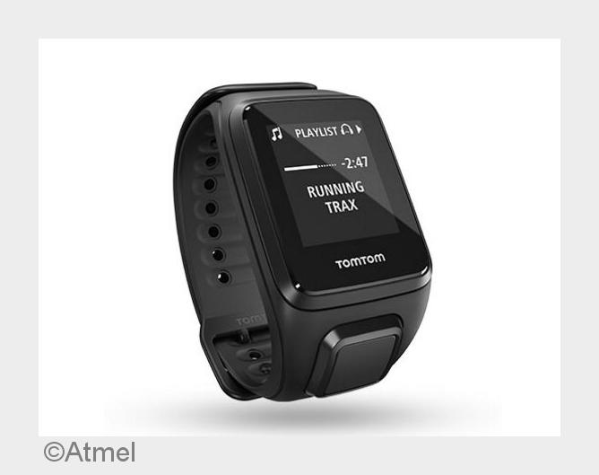 Runs with Atmel MCUs: The TomTom Fitness Watch Spark (Bildquelle: Atmel) Runs with Atmel MCUs: The TomTom Fitness Watch Spark (Bildquelle: Atmel)