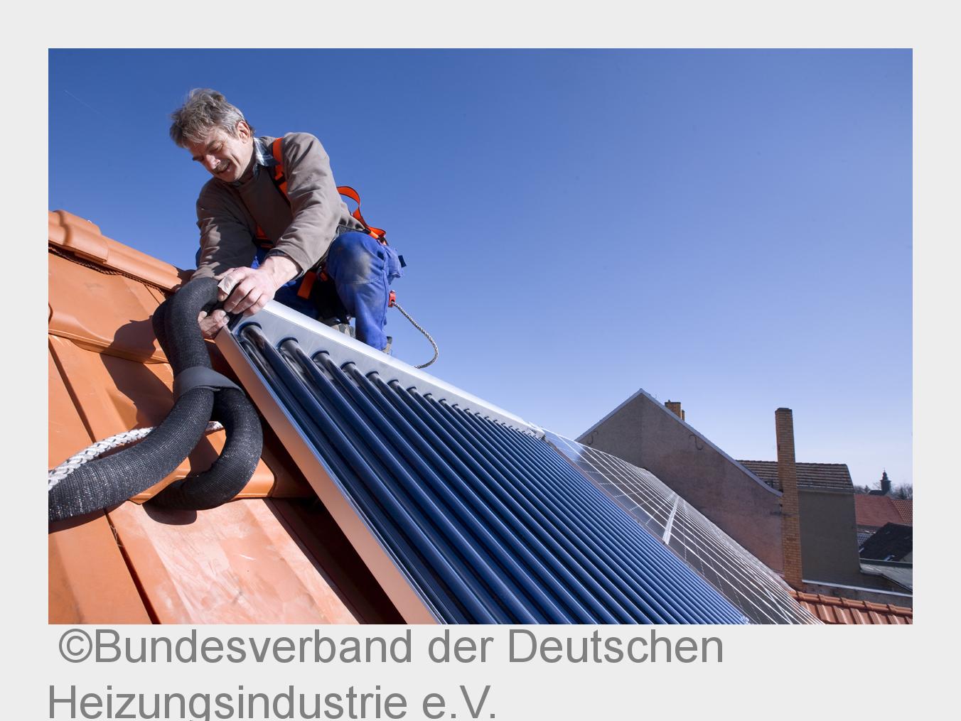 Alle Infos zu den aktuellen Förderungen der Solarthermie unter www.sonnigeheizung.de (Bildquelle: Bu