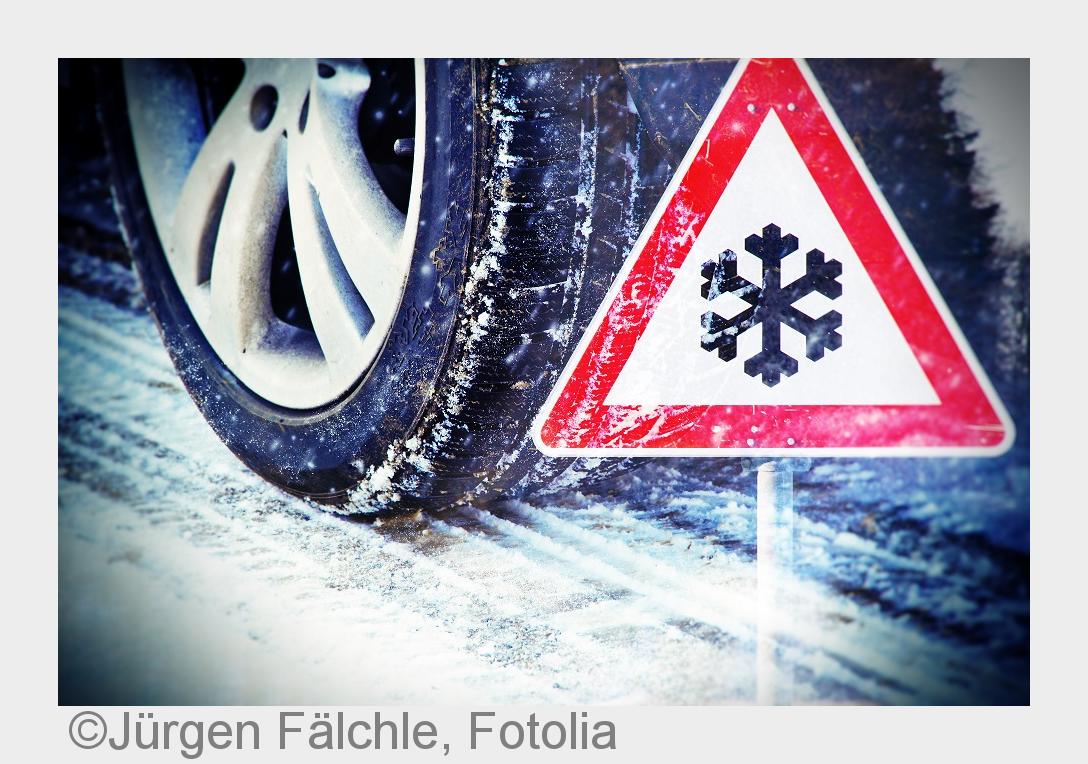 Mit Winterreifen gut und sicher unterwegs. (Bildquelle: Jürgen Fälchle, Fotolia)