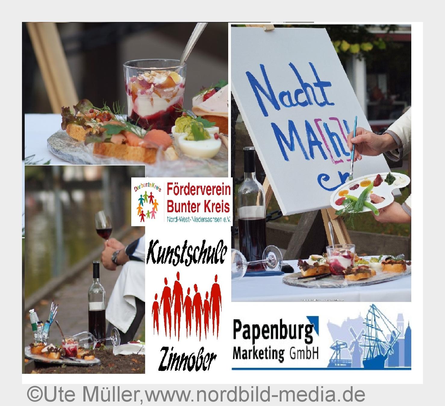 Nacht Ma[h]l-en: Essen& Kunst in Papenburg an der Ems (Bildquelle: Ute Müller,www.nordbild-media