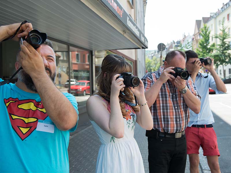 Praxiseinheit im Einsteigerkurs Fotografie in Pforzheim