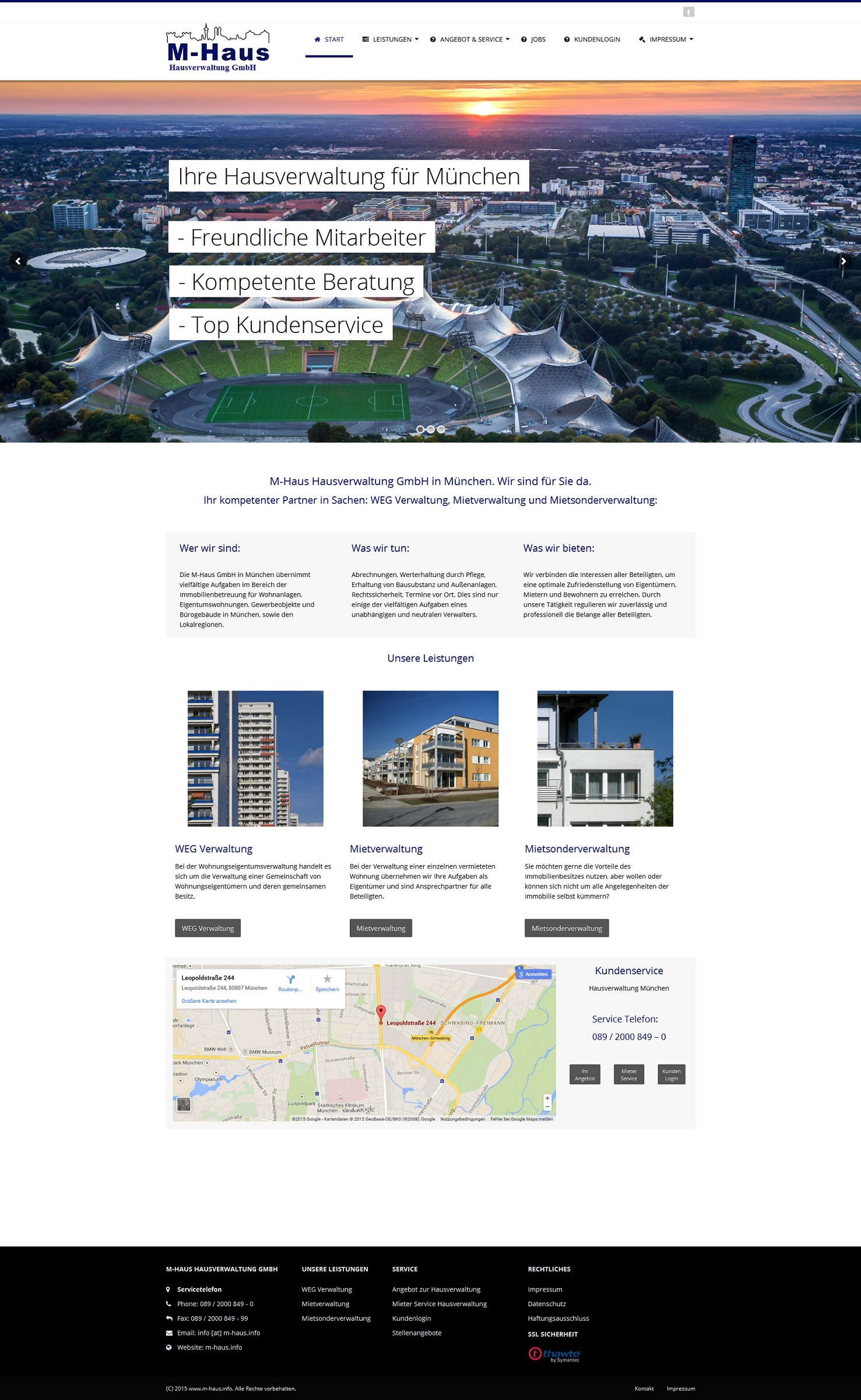 M-Haus Hausverwaltung GmbH in München: Unsere Webseite mit Kundenportal M-Haus Hausverwaltung GmbH in München: Unsere Webseite mit Kundenportal