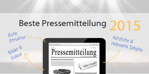 PR-Gateway sucht wieder die"Beste Online-Pressemitteilung 2015".