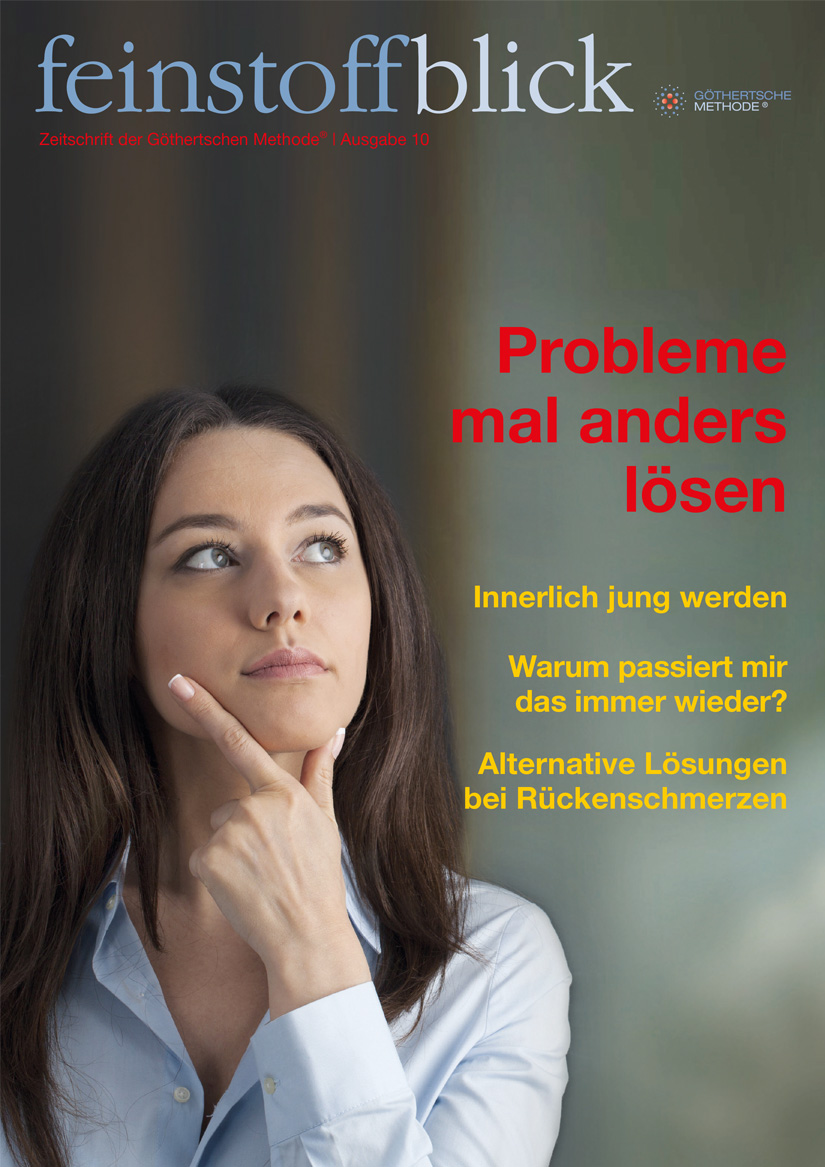 10. Ausgabe feinstoffblick - Probleme mal anders lösen - November 2015 10. Ausgabe feinstoffblick - Probleme mal anders lösen - November 2015