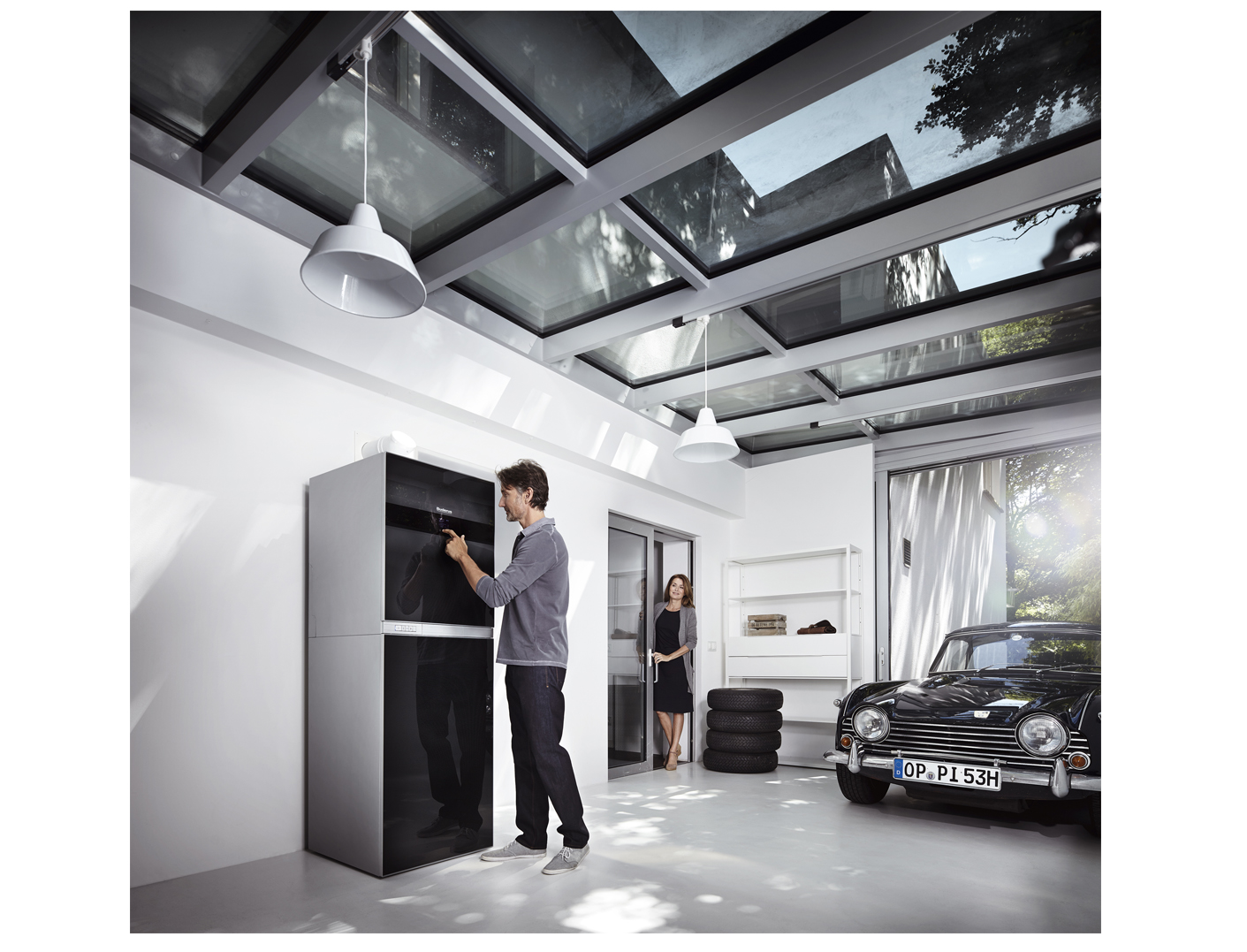 Milieubild Gas-Brennwert-Kompaktheizzentrale Buderus Logamax plus GB192iT Milieubild Gas-Brennwert-Kompaktheizzentrale Buderus Logamax plus GB192iT