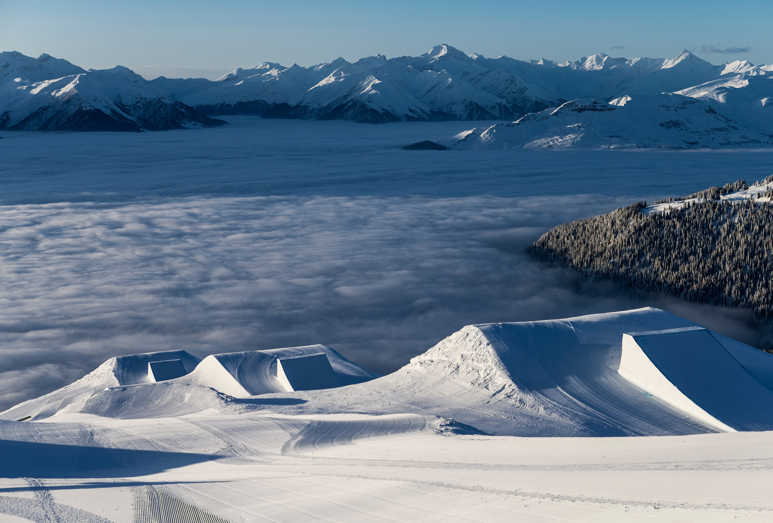 Das Skigebiet LAAX im Schweizer Kanton Graubündenüberzeugt auch in diesem Jahr