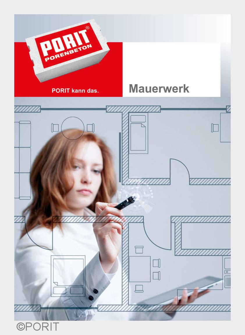 Grundlegendes Kompendium für Mauerwerk aus PORIT Porenbeton. (Bildquelle: PORIT) Grundlegendes Kompendium für Mauerwerk aus PORIT Porenbeton. (Bildquelle: PORIT)