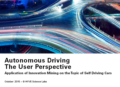 Titelblatt Studie: AUTONOMOUS DRIVING: THE USER PERSPECTIVE Titelblatt Studie: AUTONOMOUS DRIVING: THE USER PERSPECTIVE