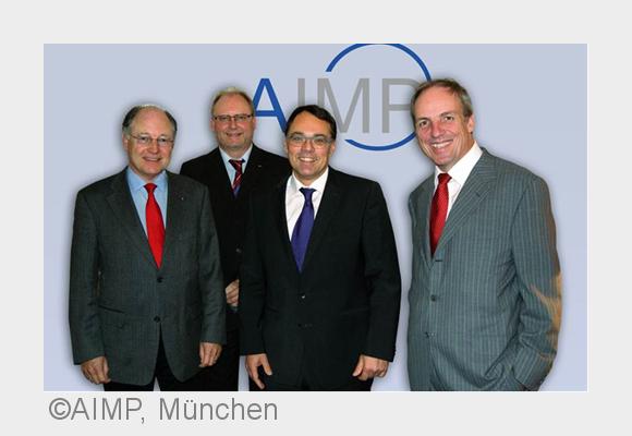 AIMP / Neuer Vorstand (v.l.n.r.):Urs Tannó, Bodo Blanke, Dr. Harald Suter (Bildquelle: AIMP, München AIMP / Neuer Vorstand (v.l.n.r.):Urs Tannó, Bodo Blanke, Dr. Harald Suter (Bildquelle: AIMP, München
